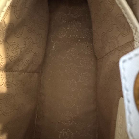 Michael Kors Cream Satchel with Gold Accents - Picture 4 of 13